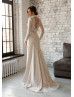 Long Sleeves Beaded Ivory Lace Wedding Dress